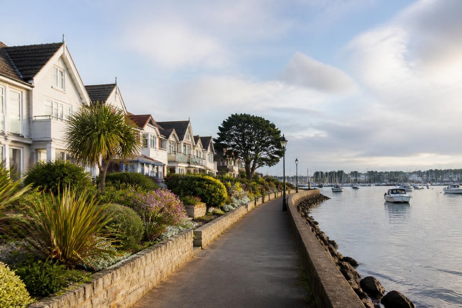 Welcoming Poole neighborhood with attractive homes and tidy landscaping.